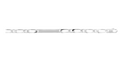 Bracelet identité maille figaro 1+1 en argent rhodié 18 cm