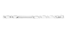 Bracelet identité maille figaro 1+1 en argent rhodié 20 cm