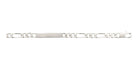 Bracelet identité maille figaro 1+2 en argent 925 20 cm