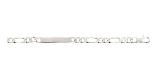Bracelet identité maille figaro 1+2 en argent 925 20 cm