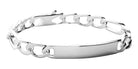 Bracelet identité maille figaro 1+3 8 mm en argent 925 homme 21 cm