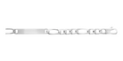 Bracelet identité maille figaro 1+3 8 mm en argent 925 homme 21 cm