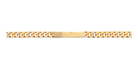 Bracelet identité maille gourmette 8 mm en plaqué or homme 21 cm