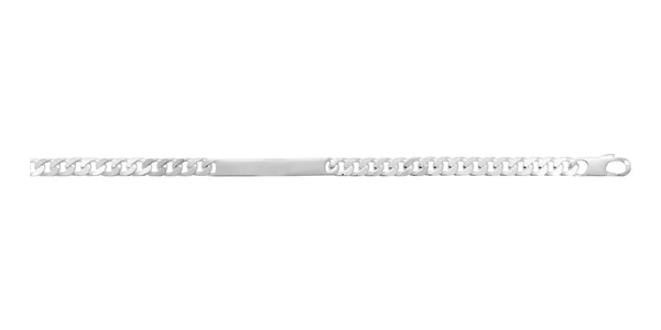 Bracelet identité maille gourmette en argent 925 18 cm