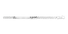 Bracelet identité maille gourmette en argent rhodié 20 cm