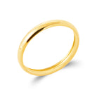Bracelet jonc bombé lisse en acier PVD doré