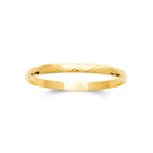 Bracelet jonc facetté en acier PVD doré