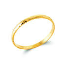 Bracelet jonc facetté en acier PVD doré