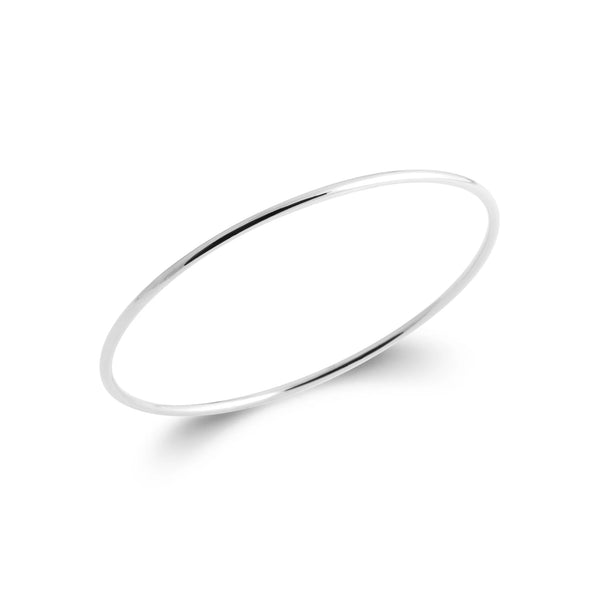Bracelet jonc fin en argent 925 rhodié