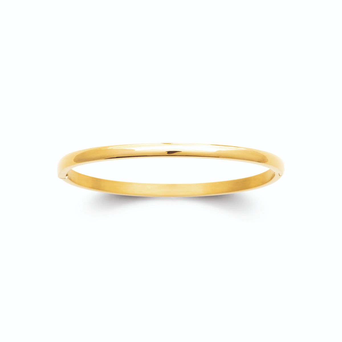 Bracelet jonc fin lisse en acier PVD doré