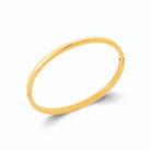 Bracelet jonc fin lisse en acier PVD doré