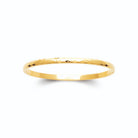Bracelet jonc fin martelé en acier PVD doré