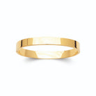 Bracelet jonc large plat en acier PVD doré
