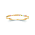 Bracelet jonc ligne de pierres multicolores en plaqué or