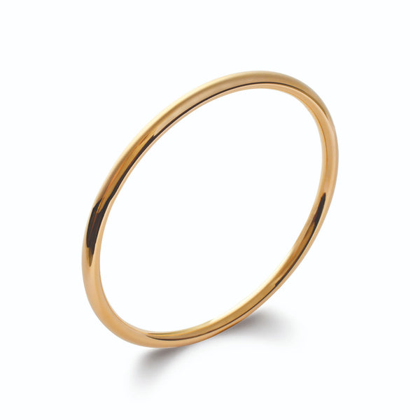 Bracelet jonc lisse en plaqué or