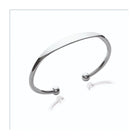 Bracelet jonc ouvert à embouts boules en argent 925