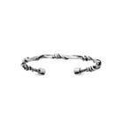 Bracelet jonc ouvert effet branche ligaturée en argent 925 homme