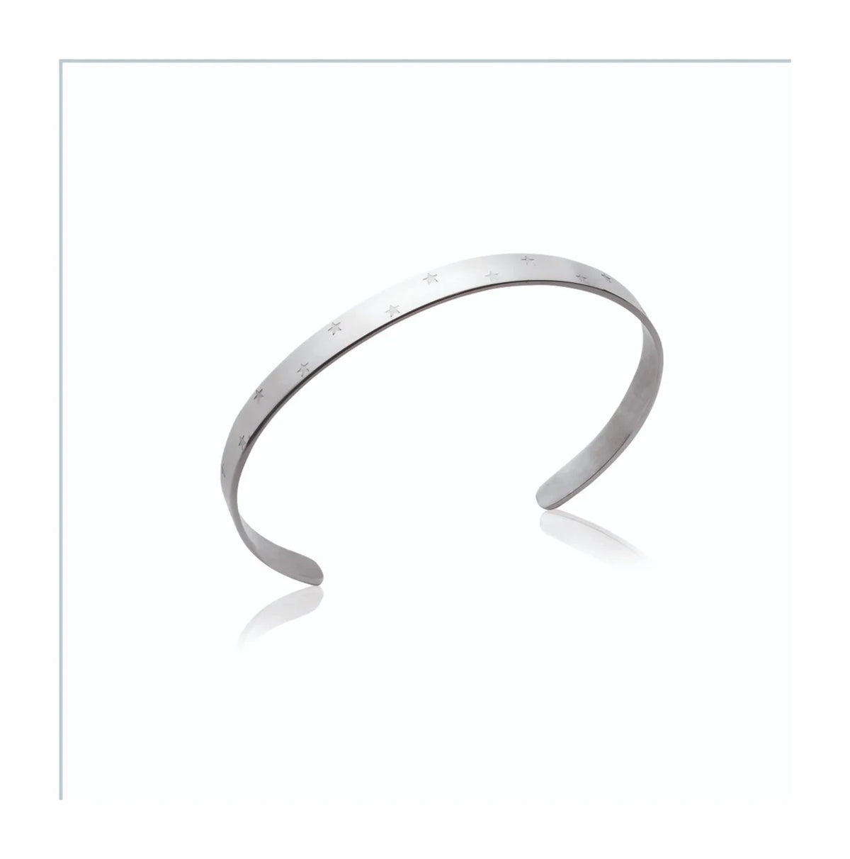 Bracelet jonc ouvert lisse en acier