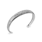 Bracelet jonc ouvert martelé en argent 925