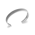 Bracelet jonc ouvert tissé à bords cordés en argent 925