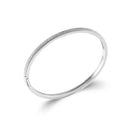Bracelet jonc pavé de zircons en argent 925 rhodié