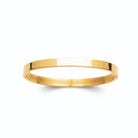 Bracelet jonc plat ouvrant en acier doré homme