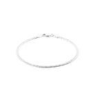 Bracelet maille chevron ciselée en argent 925 rhodié