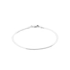 Bracelet maille chevron plate en argent 925 rhodié