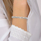 Bracelet maille forçat en plaqué argent