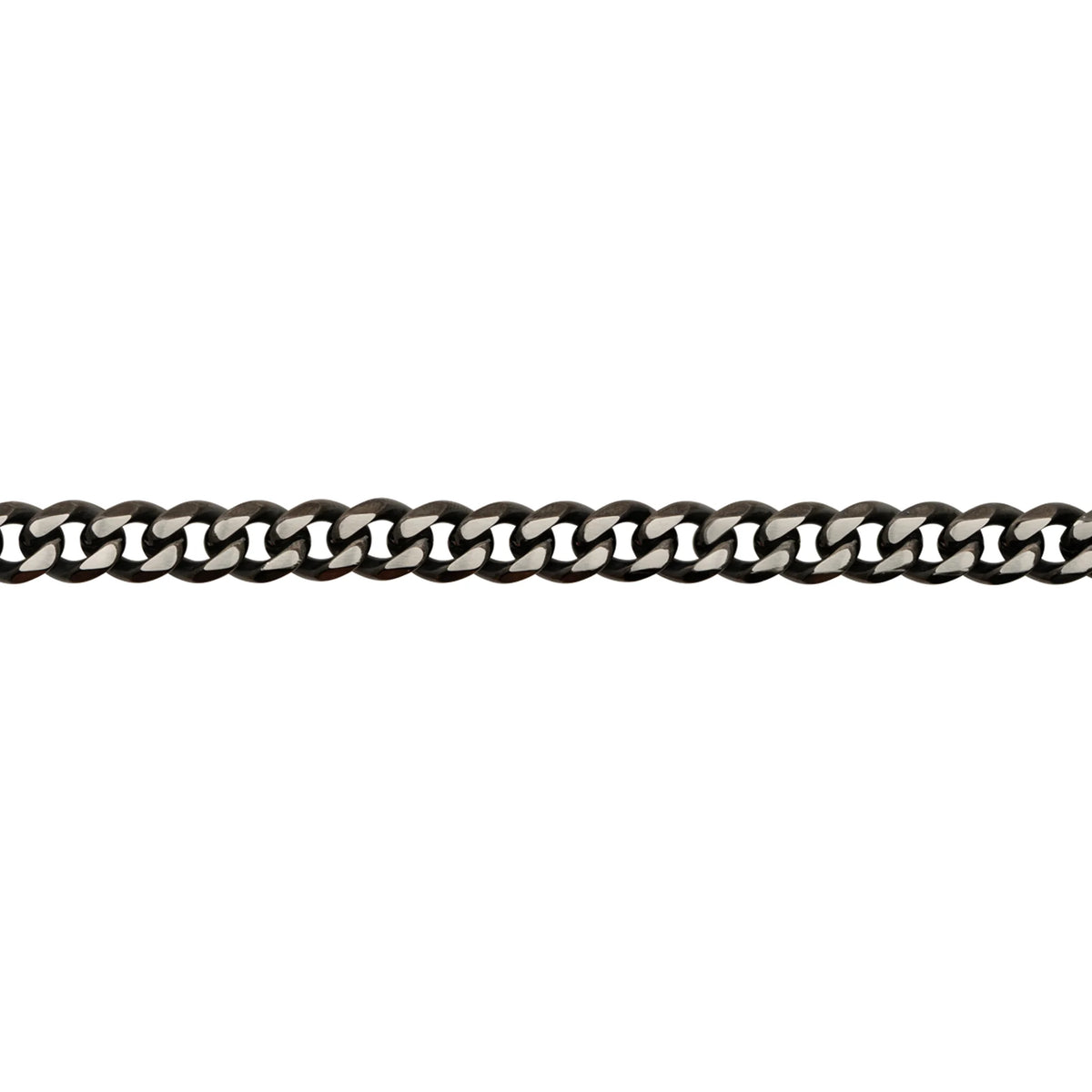 Bracelet maille gourmette épaisse en acier PVD noir homme
