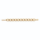 Bracelet maille gourmette large en acier PVD doré