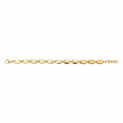 Bracelet maille grain de café en acier PVD doré