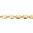 Bracelet maille grain de café en acier PVD doré