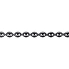 Bracelet maille grain de café en acier PVD noir homme