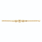 Bracelet maille grain de café graduée en acier PVD doré