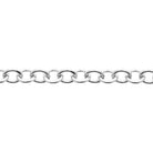 Bracelet maille jaseron épaisse en argent 925 rhodié