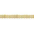 Bracelet maille plate briquetée en acier PVD doré