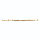 Bracelet maille torsadée façon corde en acier PVD doré
