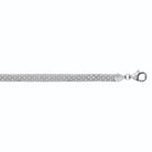 Bracelet maille tressée large en argent 925 rhodié