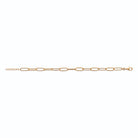 Bracelet maille trombone en plaqué or, vue de profil