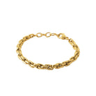 Bracelet "Maille Entrelacée" en PVD Doré (21 cm)