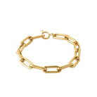Bracelet "Maillons Allongés" en PVD Doré (21 cm)