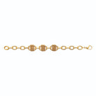 Bracelet maillons ovales cordés en acier PVD doré