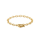 Bracelet maillons ovales épais en plaqué or