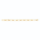 Bracelet maillons rectangulaires allongés en acier PVD doré