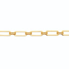 Bracelet maillons rectangulaires allongés en acier PVD doré