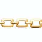 Bracelet maillons rectangulaires épais en acier PVD doré