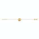 Bracelet médaille girafes enfant en plaqué or, 16 cm