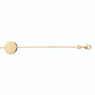Bracelet médaille ronde enfant en plaqué or, 16 cm