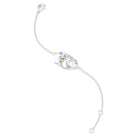 Bracelet Mélancolie en or blanc 18 carats, masque théâtre triste